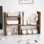 Jerry & Maggie - Desktop Organizer 16*15.8*6.8 Inches, Natural Wood Tone. Fixed Price $39.90.