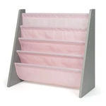 Humble Crew 4-TIER Kids Bookshelf, Grey Wood/pink Storage For Nursery/playroom. Fixed Price $46.42.