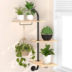 Window Plant Shelves 3 Tier Rotating Stand Indoor Metal Wall Holder. Fixed Price $51.03.