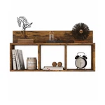 Danya B. Modern Cube Floating Wall Shelf With Display Ledge Aged Pine, 31.5"W. Fixed Price $64.99.