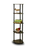 Furinno Turn-n-tube 5 Tier Corner Display Rack Multipurpose Shelving Unit, Espre. Fixed Price $39.20.