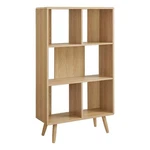 Modway Transmit 5-SHELF Wood Bookcase With Splayed Dowel Legs In Oak. Fixed Price $196.33.
