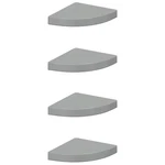 Vidaxl Corner Shelf Set Of 4 High Gloss Grey Honeycomb Mdf, Metal. Fixed Price $75.97.