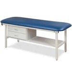 Clinton Flat Top Alpha Series Straight Line Treatment Table With Shelf And Two. Fixed Price $994.14.