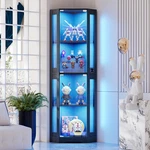 65" Brottar 4-TIER Corner Display Cabinet Curio Show Case With Doors & Led Light. Fixed Price $149.39.