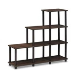 3 Shelves, Turn-n-tube Ladder Space Shelf, Walnut/brown. Fixed Price $71.99.