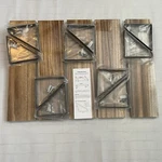 Wallniture Ponza Wood Storage Shelves Farmhouse Brown Black Set Of 5 New. Fixed Price $29.95.