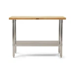 John Boos Maple Wood Top Work With Adjustable Lower Shelf, 48 X 24 1.5". Fixed Price $654.99.