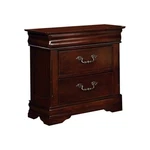Benzara 2 Drawer Wooden Nightstand With Hidden Top Metal Handles, Bro. Fixed Price $306.42.