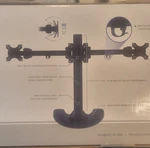 Mount-it Full Motion Triple Monitor Desk Stand With Base Adapter Model MI-789. Fixed Price $80.00.