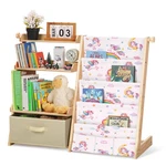 Decalsweet Kids Bookshelf And Toy Storage Organizer Wooden 2 In 1 Toddler. Fixed Price $85.02.