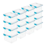 Sterilite 32 Quart Clear Stacking Storage Container With Gasket Lid, 16 Pack. Fixed Price $240.73.