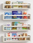 Forbena Floating Nursery Shelves Wall Set Of 4, White Bookshelf. Fixed Price $38.81.