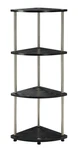 Convenience Concepts DESIGNS2GO 4 Tier Corner Shelf Black. Fixed Price $81.99.