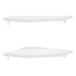 Furinno Rossi Hexagon Corner Floating Shelves Wall Mount Display Set Of 2. Fixed Price $32.95.