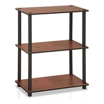 Furinno Turn-n-tube Wood 3-TIER Compact Shelf Display Rack Dark Cherry/black. Fixed Price $45.04.