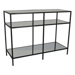 Benjara Gwen Plant Stand With 3 Mirrored Shelves- Black Metal Frame 40 Inch. Fixed Price $514.18.