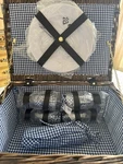 Home Design Studio 25-PIECE Wicker Picnic Basket. Fixed Price $25.00.