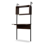 Baxton Studio Fariat Modern Brown Finished Wood Display Shelf With Desk. Fixed Price $252.07.