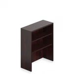Offices Otg 36"W X 36"H Table Top 2-SHELF Bookcase Mahogony Laminate. Fixed Price $286.35.