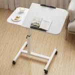 Movable Overbed With Wheels, Rolling Tray Table, Medical Bedside Desk. Fixed Price $44.69.