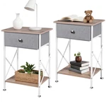 Set Of 2, Nightstand, Small End Table For Spaces, Wood Side.... Fixed Price $59.68.