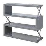 Furniture Of America Sheena Contemporary Wood 4-SHELF Bookcase In Glossy Gray. Fixed Price $461.50.