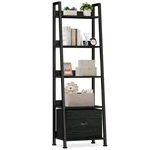 Furologee 5-TIER Ladder Narrow Bookshelf With Drawer 55.6IN Tall. Fixed Price $69.99.