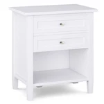 Simpli Home Warm Shaker Wood 24" Transitional Bedside Nightstand Table In White. Fixed Price $288.60.