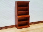 Dollhouse Bookcase Or Shop Shelves Walnut Finish 1:12 Scale Miniature Bookshelf. Fixed Price $16.99.