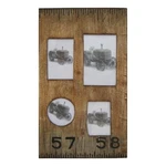 Benjara Rectangular Distressed Wooden Frame With 4 Photo Slots- Brown. Fixed Price $71.99.
