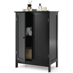 Bathroom Floor Storage Cabinet Double Door Kitchen Cupboard Shoe Black. Fixed Price $74.99.