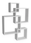 Danya BR1023WH Decorative Floating Intersecting Cube Wall Shelf, White. Fixed Price $44.47.