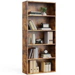 Gianna 5-TIER Bookshelves With Adjustable Shelves, Floor Standing Bookcase. Fixed Price $37.69.