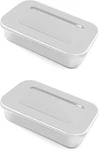2 Pack 8IN Stainless Steel Instrument Trays With Lids Square Sterilization Box. Fixed Price $28.99.