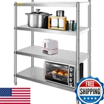Vevor Stainless Steel Shelving 46.8X18.5 Inch Tier Adjustable Shelf Storage. Fixed Price $181.61.