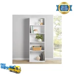 Mainstays 5-SHELF Wood Bookcase, White Storage Cabinet, Adjustable Shelves, 71"H. Fixed Price $44.99.