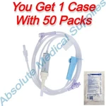 *50-PACKS* Amsino Amsafe Admistration Set With Y-site 83" Sterile 608306. Fixed Price $124.99.