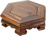 Traditional Craft Display Stand Wooden Base Rosewood Pedestal Oriental Vase. Fixed Price $14.86.
