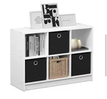 Furinno Basic Engineered Wood 3X2 Bookcase Storage W/bins White/black. Fixed Price $50.00.