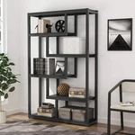 6-TIER Tall Bookshelf, Industrial Etagere Bookcase Display Staggered Shelves. Fixed Price $169.99.