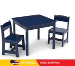 Delta Children Mysize Kids Wood Table And SET(2 Included,deep Blue. Fixed Price $69.96.