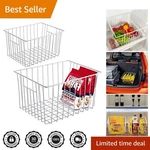 Portable Wire Storage Baskets For Kitchen Bathroom - Easy Clean & Organize. Fixed Price $49.49.