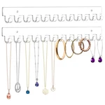 2 Pack Necklace Holder Hanging Jewelry Organizer, Self-adhesive, Wall Mount.... Fixed Price $10.48.