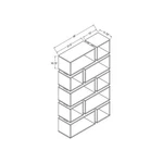 Furniture Of America Ariana Wood Geometric Bookcase In Distressed Gray. Fixed Price $381.99.