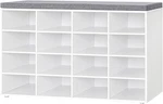 Stylish Shoe Storage Bench With Cushion & 16-CUBBY Organizer For Any Space. Fixed Price $159.99.