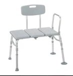 Drive Medical Transfer Bench RTL12031KDR Gray Wide Back Grab Bar Bath Shower Sea. Fixed Price $44.99.
