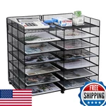 Tqvai 7-TIER Desk Paper Organizer 12-SLOT Mesh Countertop File Mail Sorter. Fixed Price $95.33.