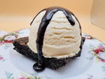 Fax Foods Faux Brownie Cream Corner Slice Display Prop. Fixed Price $84.99.