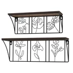Qutrey Plant Wall Art Floating Shelves Set Of 2, Minimalist Metal Abstract De.... Fixed Price $41.09.